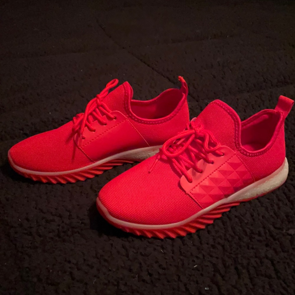 Red sneakers